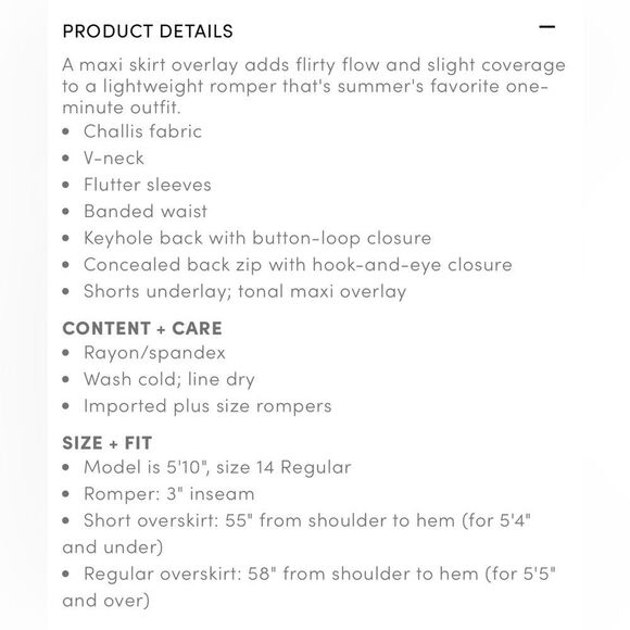 Torrid Black Floral Challis Overskirt Romper - Picture 7 of 7